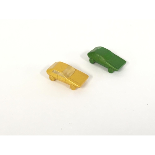 5 - Two Matchbox pre production cars designed as load vehicles for a car transporter. The yellow car all... 