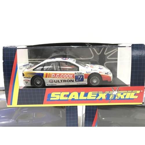 515 - 3 Boxed Scalextric Cars. 2 X Ford Capris and A Renault Laguna Ultron.