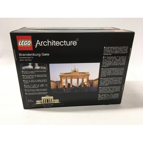 536 - 2x sealed boxed Lego Architecture sets includes # 21011. Brandenburg Gate. Also. # 21024. Louvre