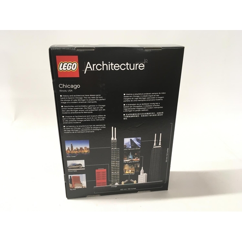 537 - 2x sealed boxed Lego Architecture sets includes # 21033. Chicago. Also #21024 Louvre. No reserve