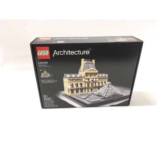 537 - 2x sealed boxed Lego Architecture sets includes # 21033. Chicago. Also #21024 Louvre. No reserve