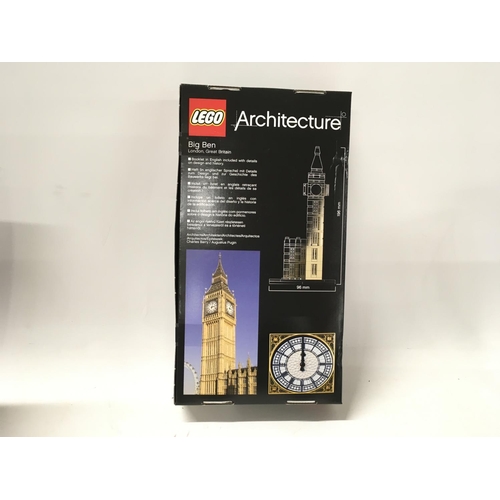 542 - 2x sealed boxed Lego Architecture sets includes #21013. Big Ben. Also #21028 New York City.