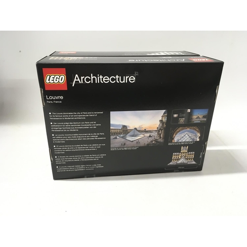 543 - 2x sealed boxed Lego Architecture sets includes #21024 Louvre. Also # 21006. The White House. No res... 