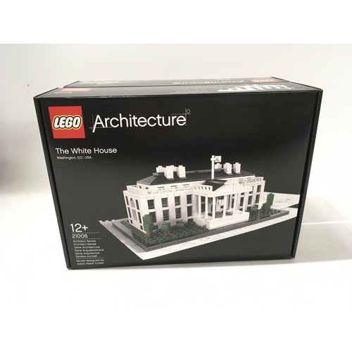 543 - 2x sealed boxed Lego Architecture sets includes #21024 Louvre. Also # 21006. The White House. No res... 