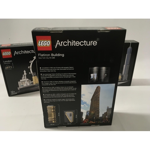 546 - 3x sealed boxed Lego Architecture sets includes # 21034 Londonâ¦.# 21028 New York City â¦# 21023 F... 