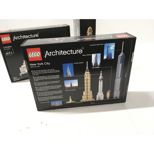 546 - 3x sealed boxed Lego Architecture sets includes # 21034 Londonâ¦.# 21028 New York City â¦# 21023 F... 