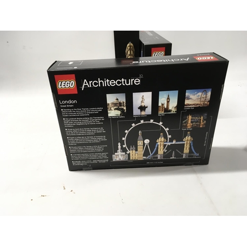 546 - 3x sealed boxed Lego Architecture sets includes # 21034 Londonâ¦.# 21028 New York City â¦# 21023 F... 