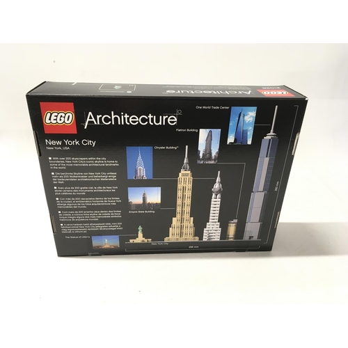 553 - 2x sealed boxed Lego Architecture sets includes # 21028. New York Cityâ¦..# 21023. Flatiron Buildin... 