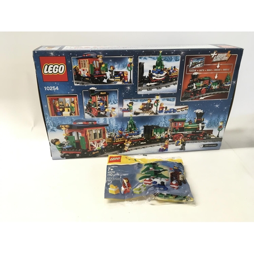 578 - 2x unopened sealed Lego sets including # 10254 Winter Holiday Train. # 40058 Christmas scene. No res... 