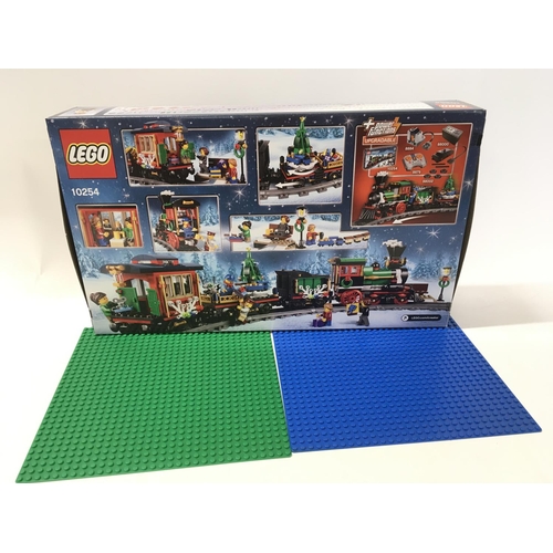 582 - A sealed boxed Lego Creator set # 10254 Winter Holiday Train .. also includes 2x base plates 32x32 b... 