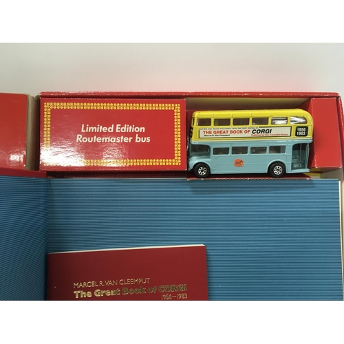 600 - The Great Book of Corgi. 1956 .. 1983. Has a limited edition Routemaster bus. No reserve