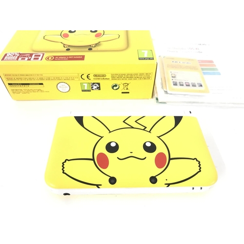 603 - A Boxed Nintendo 3DS XL Pokemon Picachu Edition. No Reserve.