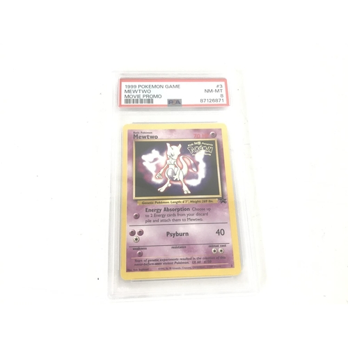 607 - 4 X Graded Pokemon The First Movie Promo Cards. No Reserve.