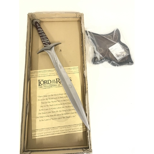 609 - A Boxed United Cutlery Brands Ornamental Replica The Lord Of The Rings Sting. Bilbo And Frodo Baggin... 