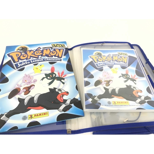 613 - 2 x Panini Pokemon Staks Johto League Champion Binders. No Reserve.