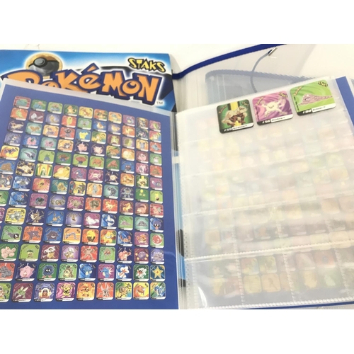 613 - 2 x Panini Pokemon Staks Johto League Champion Binders. No Reserve.