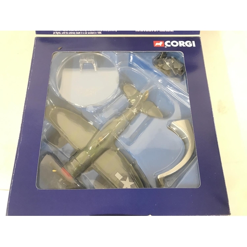 62 - 4 X Boxed Corgi Aviation Archive Models Including a P47D Thunderbolt. A Supermarine Spitfire. A Brit... 