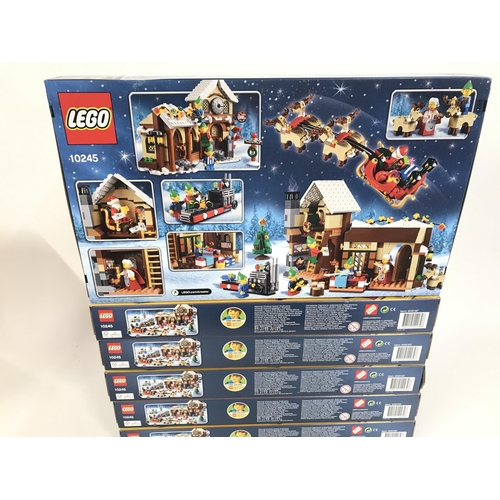 658 - A box containing 6 boxed and sealed Lego sets. All Santas workshops 10245. No reserve.