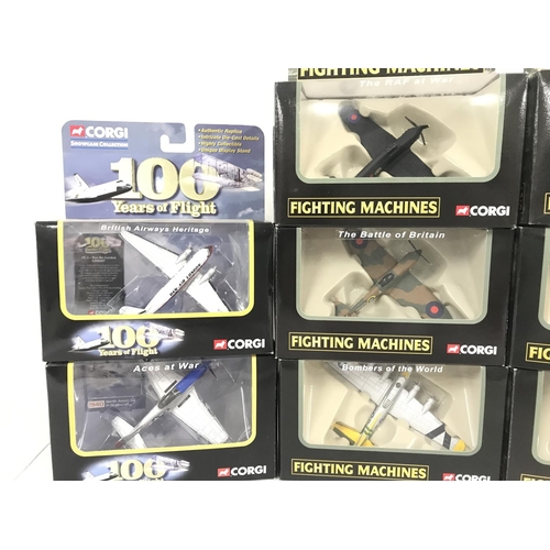 66 - A Collection Of Boxed Corgi Fighting Machines and 100 Years Of Flight. No Reserve.