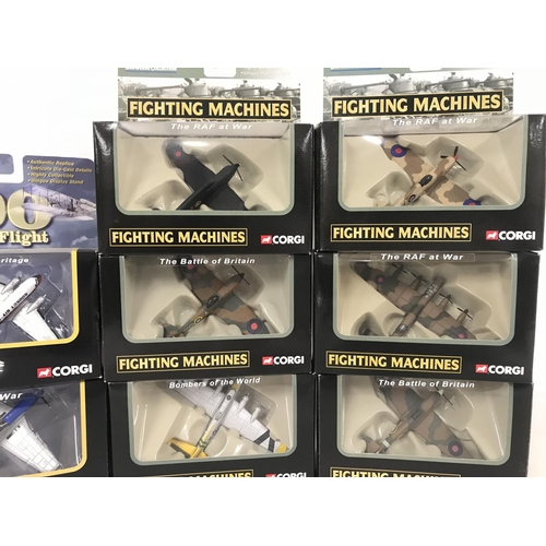 66 - A Collection Of Boxed Corgi Fighting Machines and 100 Years Of Flight. No Reserve.