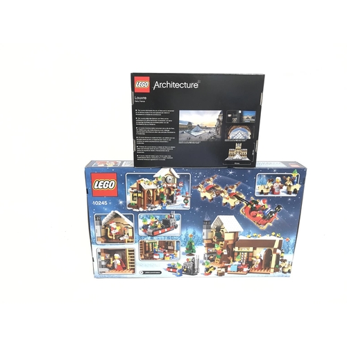 666 - 2 boxed and sealed Lego sets. To include 10245 Santas workshop. 21024 Louvre. No reserve.