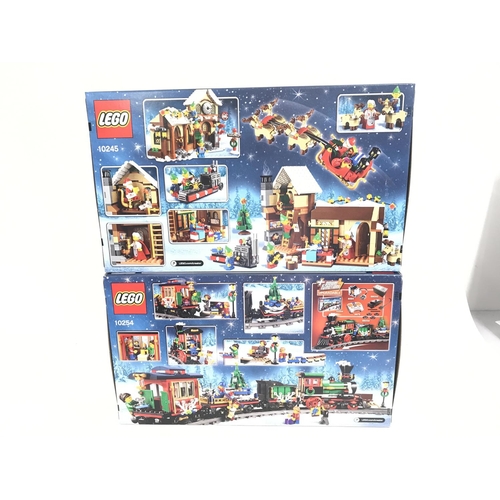 668 - 2 boxed and sealed Lego sets. To include 10254 Winter Holiday Train. 10245 Santas Workshop. No reser... 