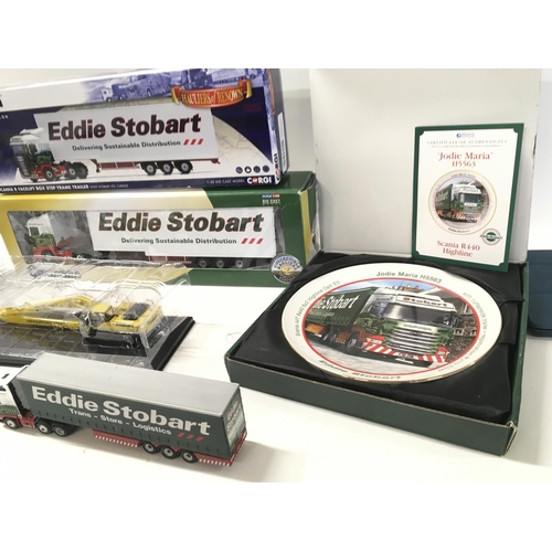 688 - A collection of boxed and loose diecast models vehicles all marked Eddie Stobart. Manufacturers incl... 