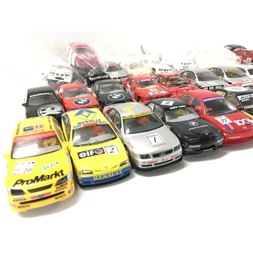 709 - A collection of Scalextric cars ..spares and accessories. No reserve