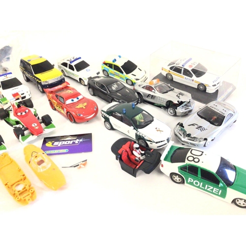 718 - A Box Containing Scalextric Cars and Parts. Ideal For Spares And Repairs.