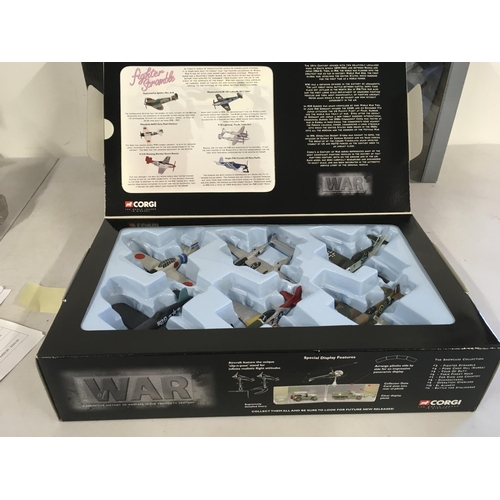 73 - 3 boxed model aircraft by Air Legends..Motor Max and Corgi. Includes fighter Scramble. P51D Mustang.... 