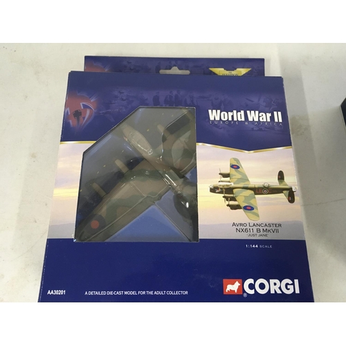 78 - A collection of 4 boxed model military aircraft by Corgi..Sky Guardians and Metal