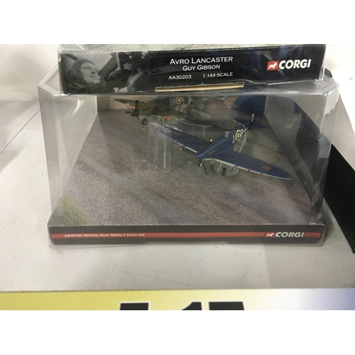 80 - A collection of 6 boxed model military aircraft by Corgi. Witty Wings..Easy Model and MotorMax . Inc... 