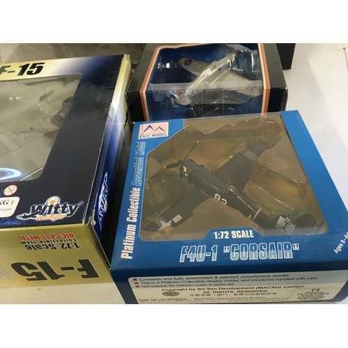 80 - A collection of 6 boxed model military aircraft by Corgi. Witty Wings..Easy Model and MotorMax . Inc... 