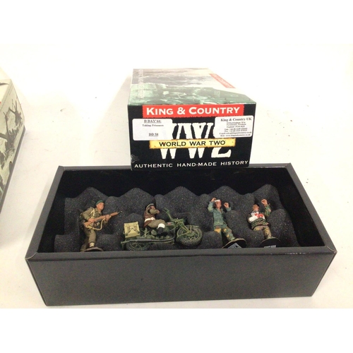 814 - 2x boxed King and Countrys world war 2 sets includes D Day 44. Commando Attack DD57 and D Day 44. Ta... 