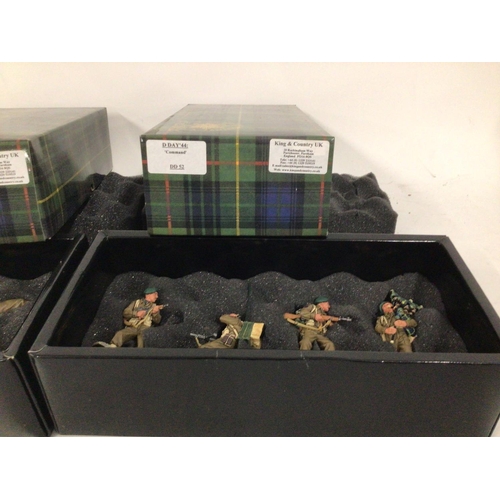 815 - 2x boxed King and Countrys world war2 figure sets includes D Day 44. Command DD52. And D Day 44. Gun... 