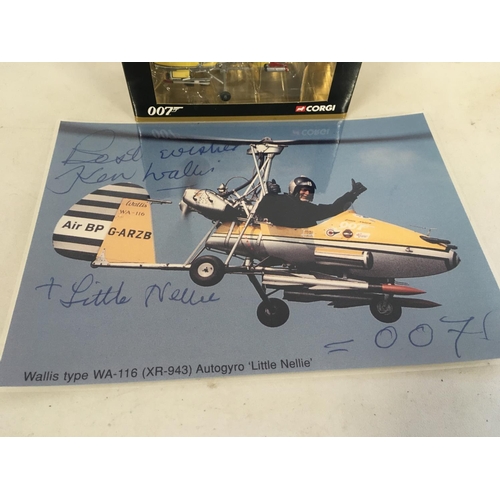 82 - A boxed model helicopter called Little Nellie from the 007 film YOU ONLY LIVE TWICE. Lot includes a ... 