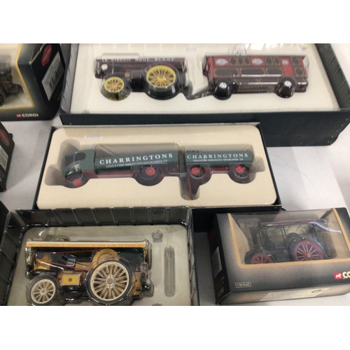 829 - A collection of 8 boxed Corgi models in the VINTAGE GLORY of steam series. Includes 1 display vehicl... 