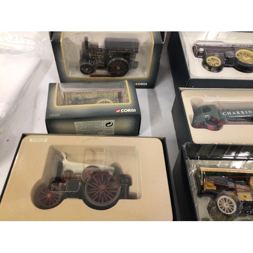 829 - A collection of 8 boxed Corgi models in the VINTAGE GLORY of steam series. Includes 1 display vehicl... 