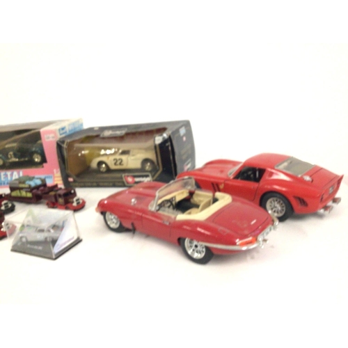 834 - A collection of 15 model vehicles by burago..Oxford..Lledo etc. some boxed and unused others loose a... 