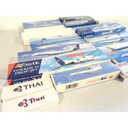 86 - A collection of model civil aircraft depicting airlines from across the world all in original boxes ... 