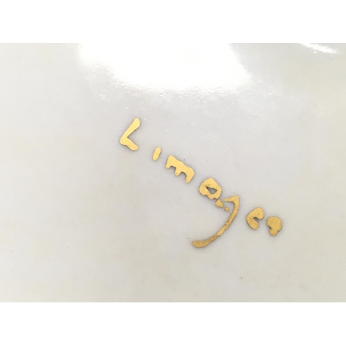 1003 - Two Limoges porcelain blue and white art nouveau trinket boxes, one decorated with figures and the o... 