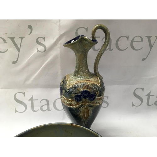 1010 - A Royal Doulton bowl decorated art nouveau style motifs together with a ewer . NO RESERVE