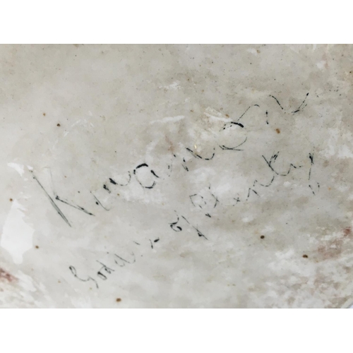 870 - A large Cantonese Guan Yin porcelain figure, damaged fish tail. 45cm tall. This lot cannot be posted