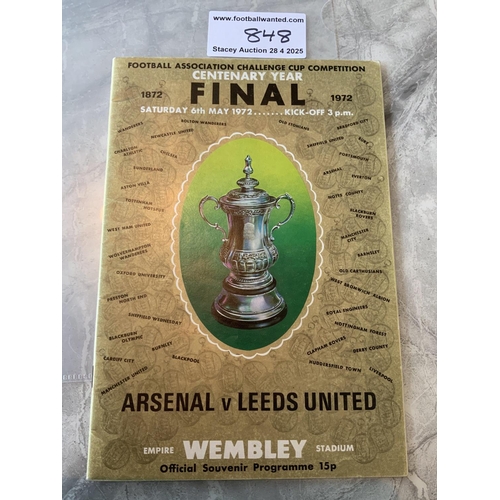 Leeds United 1972 Centenary FA Cup Gewinner Erinnerungsstücke