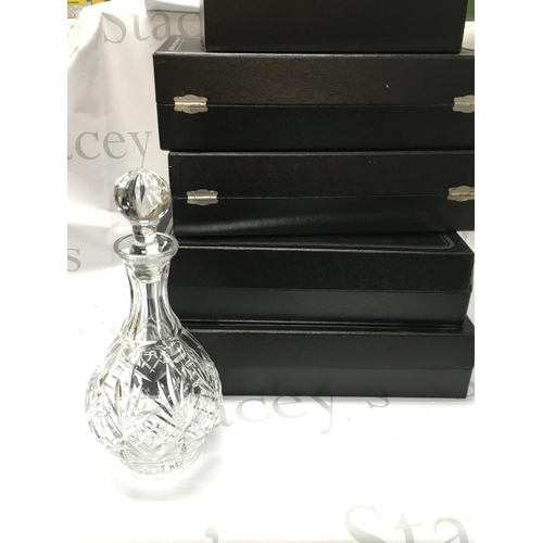 1046 - Five boxed sets of Edinburgh crystal glasses and an unboxed decanter. This lot cannot be posted