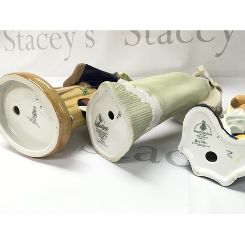 1050 - Royal Doulton porcelain figures The Genie, Reflections Cherry Blossom, Ko Ko. No obvious damage or r... 