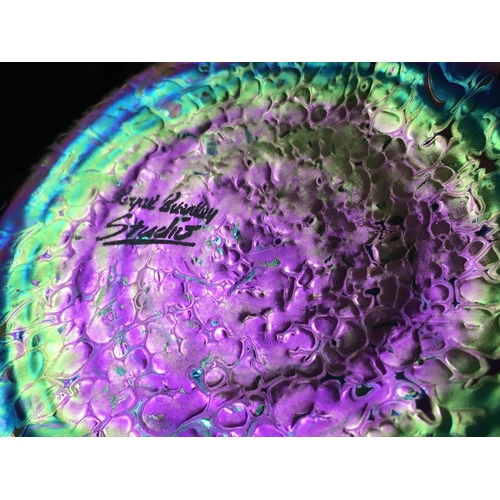 1065 - A collection of glassware including a Whitefriars bark vase and bowl , 20th century Royal Brierley i... 