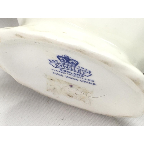 1068 - Ceramic Ansley baskets of flowers . This lot cannot be posted