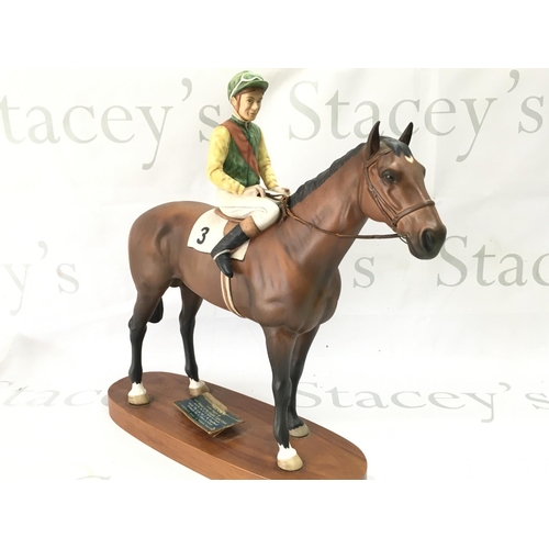 1076 - A Beswick Nijinsky Winner of the Triple crown 1970 ceramic figure. 33cm tall 32cm long. This lot can... 