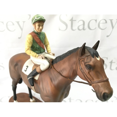 1076 - A Beswick Nijinsky Winner of the Triple crown 1970 ceramic figure. 33cm tall 32cm long. This lot can... 